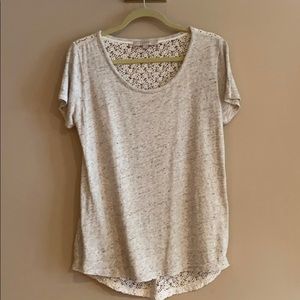 Loft lace back tee